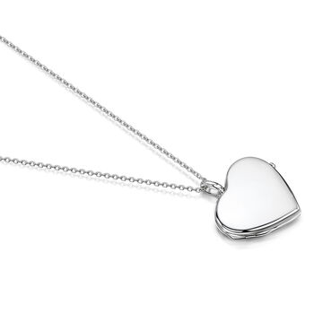 Silver Heart Locket With Photos And Engraving, 4 of 7