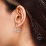 Sterling Silver Fern Leaf Open Hoops, thumbnail 1 of 10