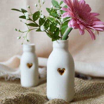 Bottle Vase With Gold Heart, 3 of 8