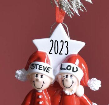 Personalised Mr And Mrs Claus Christmas Decoration, 3 of 3