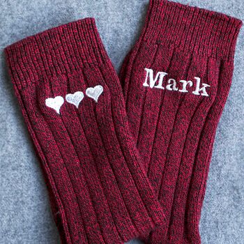 Warm Personalised Socks Valentines Day Gift For Him, 5 of 9