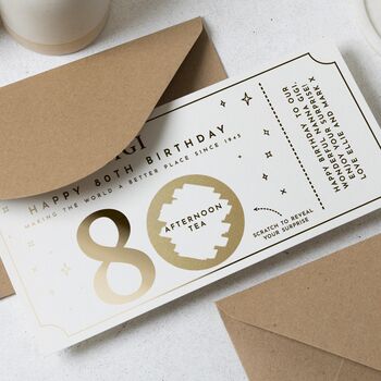 80th Birthday Afternoon Tea Gift Voucher, 5 of 9