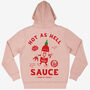 Hot As Hell Sauce Graphic Hoodie In Peach, thumbnail 1 of 2
