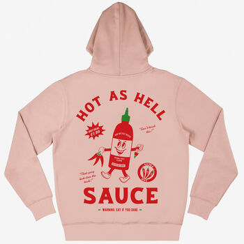 Hot Sauce Graphic Hoodie In Peach, 2 of 2