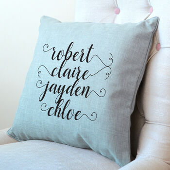 Personalised Family Names Cushion, 3 of 3