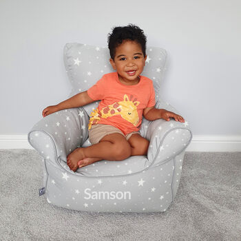 Personalised Stars Children's Bean Bag Chair, 2 of 3