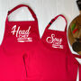 Head Chef And Sous Chef Matching Apron Set, thumbnail 10 of 11