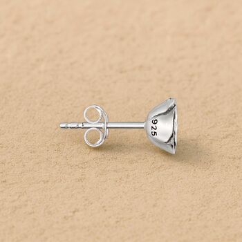 Sterling Silver Rose Bud Stud Earrings, 2 of 5