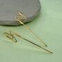 Lightning Bolt Gold Plated Silver Geometric Ear Cuff, thumbnail 1 of 4