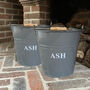 Pair Of Ash Buckets In French Grey, thumbnail 1 of 6