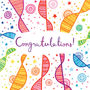 A Bright Patterned Congratulations Card, thumbnail 3 of 3