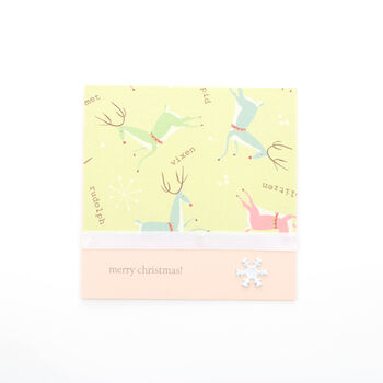 Handmade Christmas Reindeers Card Limited Edition, 2 of 2