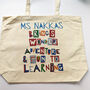 Personalised Fun Teacher Bag, thumbnail 7 of 7