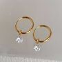 Diamond Hoop Earrings, thumbnail 1 of 4