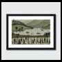 Lake Windermere A3 Framed Lowry Style Art, thumbnail 3 of 4