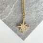 Crystal Northern Star Necklace In Gold Plate, thumbnail 2 of 4