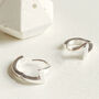 Lightening Bolt Huggie Hoop Earrings, thumbnail 3 of 5