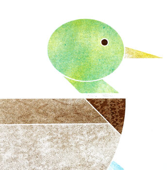 Mr Mallard Duck Limited Edition Risograph Print, 2 of 6