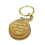 Personalised Vintage Finish Brass Compass Keyring, thumbnail 3 of 10