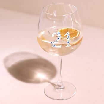 Personalised Floral Milestone Birthday Gin Glass, 2 of 6