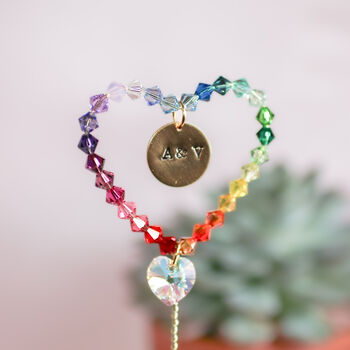Personalised Heart, Crystal Beaded And Handmade, 4 of 5