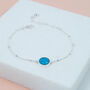 Barcelona Silver December Birthstone Bracelet Turquoise, thumbnail 1 of 4