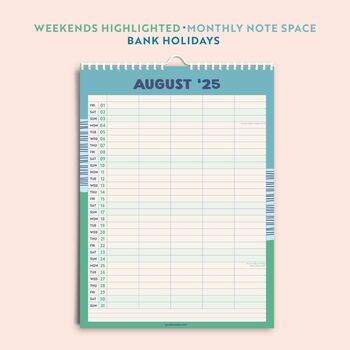 2025–2026 A3 Academic Family Calendar | Tidal Waves, 3 of 6