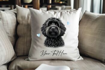 Personalised Cockapoo Hearts Cushion Cover Gift, 2 of 2
