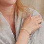 Seed Pearl Cluster Gold Plated Silver Bracelet, thumbnail 4 of 12