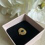 18 K Gold Plated Emerald Adjustable Ring, thumbnail 2 of 8