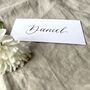 White Hand Calligraphy Place Cards, thumbnail 2 of 5