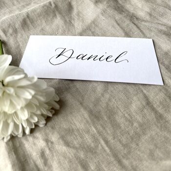 White Hand Calligraphy Place Cards, 2 of 5