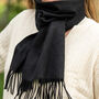 Personalised Black Pure Cashmere Scarf, thumbnail 2 of 9