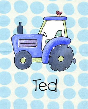 Tractor Children's Personalised Print, 5 of 8