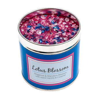 Tin Candle With Sparkle Lotus Blossom, 2 of 2