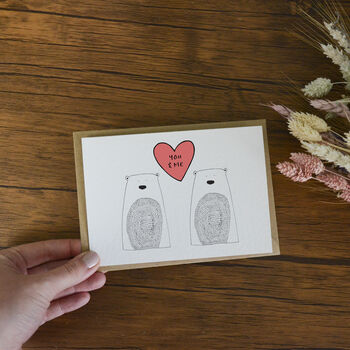 You And Me Illustrated Bear Card, 3 of 5