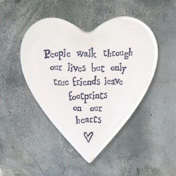 True Friends Footprints East Of India Porcelain Coaster, 5 of 9