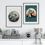 Unframed Set Of Green Dragon Prints Gift For Kids Room, thumbnail 5 of 6