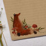 A4 Kraft Letter Writing Paper With Mushrooms And Fox, thumbnail 2 of 4