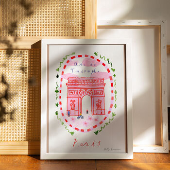 Arc De Triomphe Art Print, Paris City Scene, 5 of 7