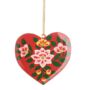 Hand Painted Kashmiri Wooden Heart Decoration, thumbnail 3 of 4