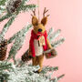 Personalised Felt Selfie Reindeer Christmas Decoration, thumbnail 1 of 9