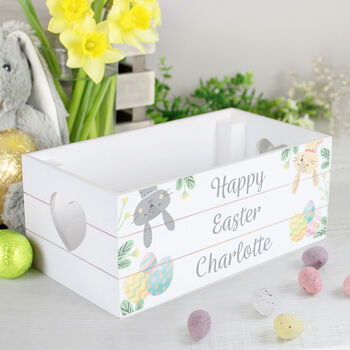 Personalised Easter White Wooden Crate, 6 of 6