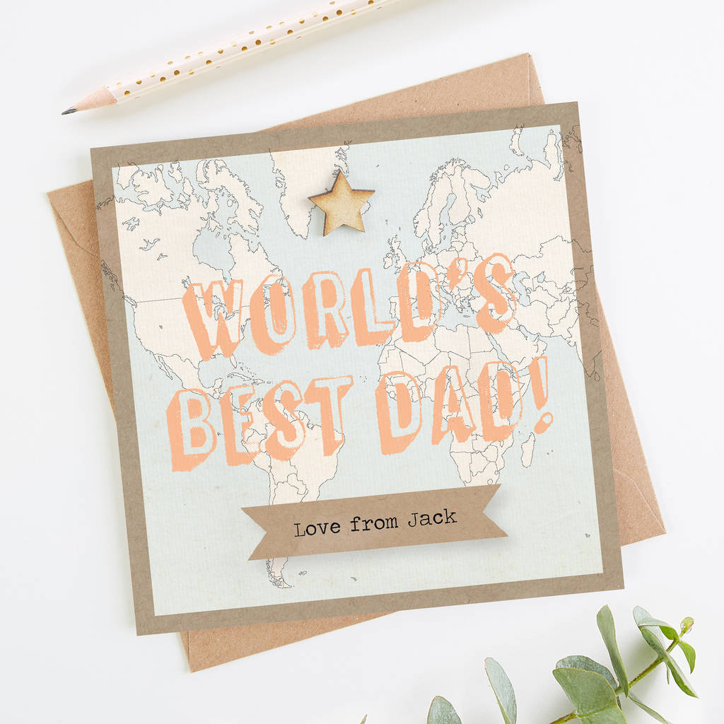 World's Best Dad Card Father's Day By Loom Weddings ...