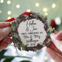 First Christmas As Mr And Mrs Wooden Wreath Ornament, thumbnail 5 of 7