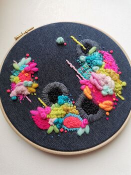 Navy Denim Embroidery Kit, 6 of 6