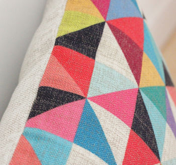 Geometric Linen Cushion Cover, 3 of 5