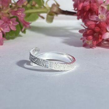 Elegant Solid Silver Adjustable Ring, 4 of 5