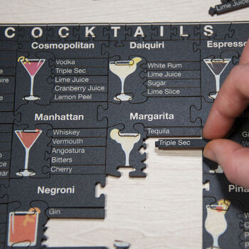 Cocktails Wooden Jigsaw Puzzle, 5 of 5