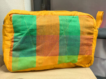 Large Colourful Upcycled Sari Box Pouches, Handmade In India, 4 of 12